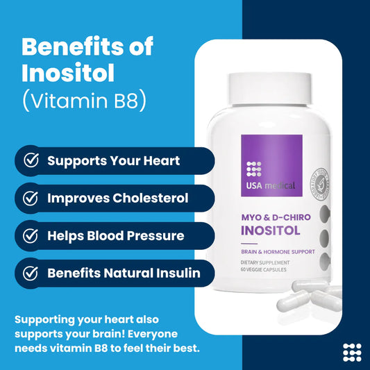 USA Medical Myo e D-Chiro-Inositolo, 60 capsule