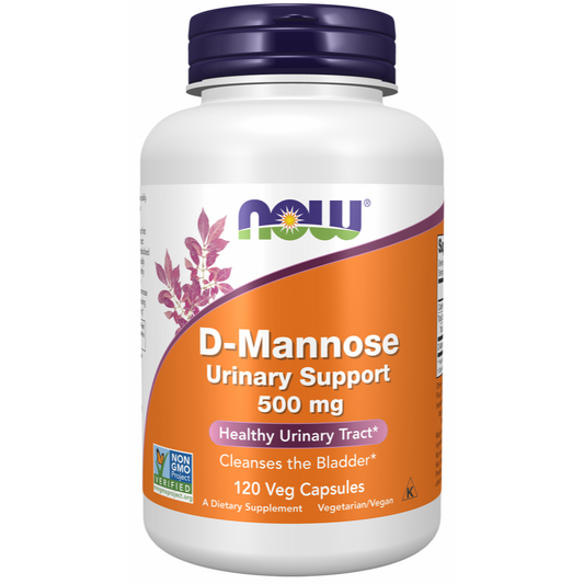 NOW D-Mannosio Supporto Urinario 500 mg 120 Capsule Vegetali
