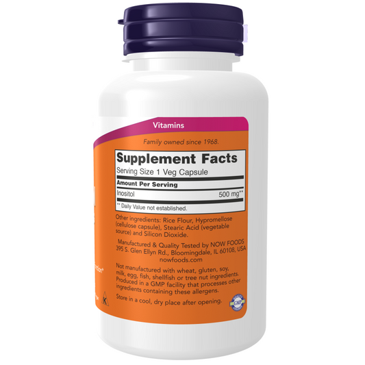 NOW Inositolo 500 mg 100 capsule vegetali